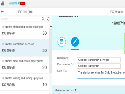 Simplified Service Entry Sheet Training